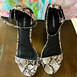 Lane Bryant Snake Heels NWOT